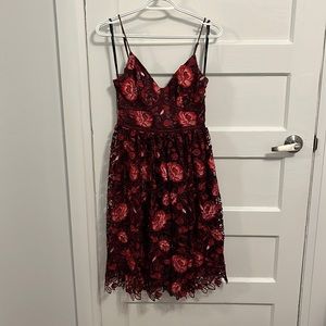 Ever New (Australian brand) red and pink lace dress